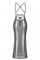 Robe longue Transparente Argentée Moondust