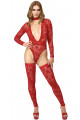 Body String Dentelle Tran,sparente Rouge Lovebite