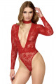 Body String Dentelle Tran,sparente Rouge Lovebite