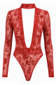 Body String Dentelle Tran,sparente Rouge Lovebite