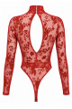 Body String Dentelle Tran,sparente Rouge Lovebite