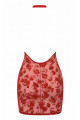 Mini Robe Dentelle Transparente Rouge Plaything