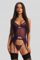 Corset et String Violet Vibres
