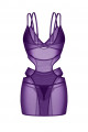 Nuisette et string Violet Vibres