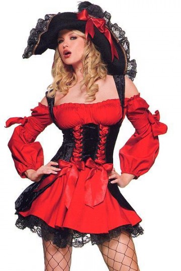 Costume Robe Pirate Sexy Rackham le Rouge 