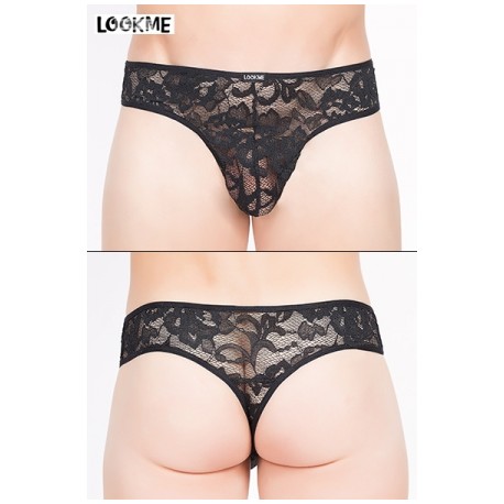 string homme en dentelle