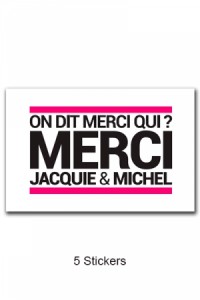Pack 5 Autocollants Jacquie & Michel n°5 Jacquie & Michel