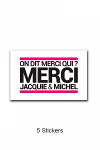 Pack 5 Autocollants Jacquie & Michel n°3 Jacquie & Michel