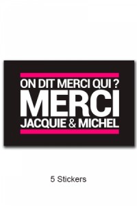 Pack 5 Autocollants Jacquie & Michel n°6 Jacquie & Michel