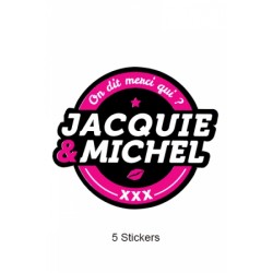 Pack 5 Autocollants Jacquie & Michel n°2