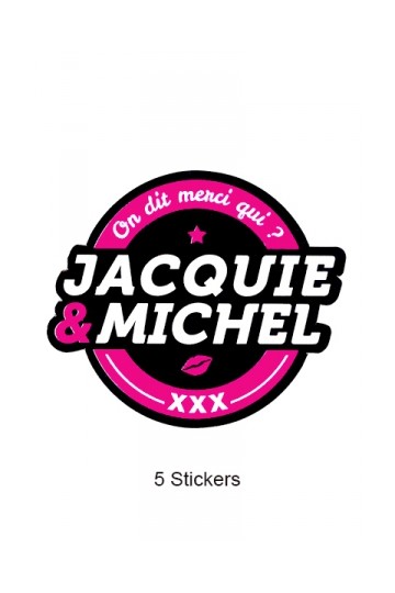 Pack 5 Autocollants Jacquie & Michel n°2
