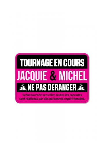 Plaque de Porte Jacquie & Michel Tournage en cours