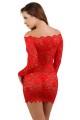 Robe Lingerie Dentelle Rouge Manches Longues Spazm Spazm Clubwear By Soisbelle