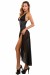 Robe Longue Wetlook Voile Corset