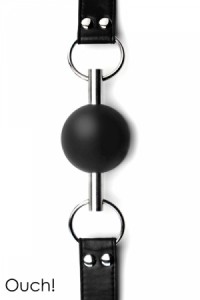 Baillon Bouche Boule Solid Ball Gag Noir Ouch!