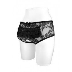 Culotte Ouverte Dentelle Noir Amanda