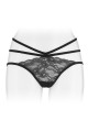 Culotte Ouverte Strappy Dentelle Noire Nadia Selection Two-too