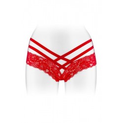 Tanga Ouvert Strappy Rouge Anne