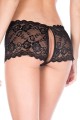 Shorty Dentelle Noire Fesses Ouvertes Music Legs