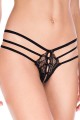 String ficelle Ouvert Noir Strappy Music Legs