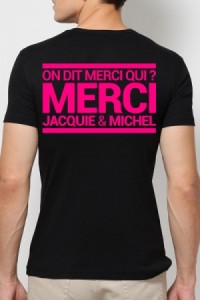 T Shirt Homme Jacquie et Michel Rose fluo Jacquie & Michel