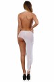 Robe Blanche Asymétrique Décolleté Vertige Drapé Spazm Clubwear By Soisbelle