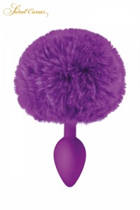 Plug Anal Pompon Violet Sweet Caress