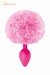 Plug Anal Pompon Rose