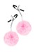 Pinces à Seins Pression Réglable Pompons Roses