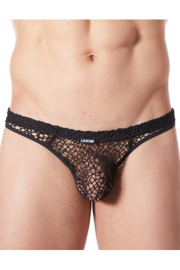 String Homme Fetish Noir Filet Spider