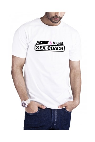 T-shirt Sex Coach Blanc Jacquie et Michel