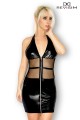 Robe Fetish Double Zip Wetlook Voile Revisim