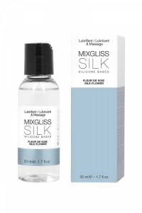 Lubrifiant Massage Silicone Fleur de Soie 50ml Mixgliss
