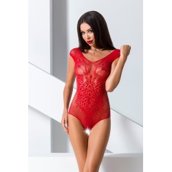 Body Sexy Transparent Ouvert Rouge