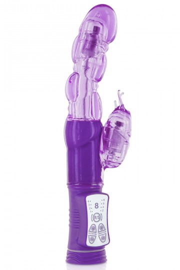 Vibro Rabbit Violet Tête Rotative UsB