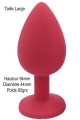 Plug Anal Bijou Rouge Large 9cm Dibe