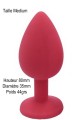 Plug Anal Bijou Rouge Medium 8cm Dibe