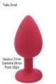 Plug Anal Bijou Rouge Small 7.2cm Dibe