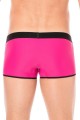 Boxer Mini-Pants Magenta Échancré Zip LOOK ME