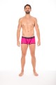 Boxer Mini-Pants Magenta Échancré Zip LOOK ME