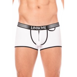 Boxer Mini-Pants Blanc Echancré Zip