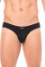 Slip Homme Noir Rayé Opaque et Transparent