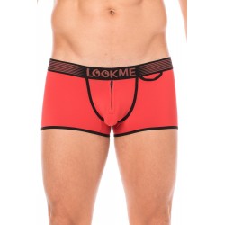 Boxer Mini-Pants Rouge Échancré Zip