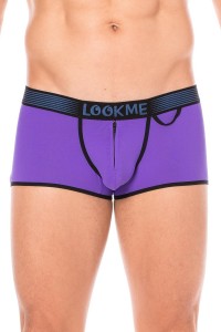 Mini-Pant Violet échancré avec zip LookMe
