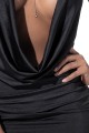 Mini Robe Drapée Noire Sexy Club Mapalé