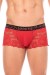 Boxer Homme Dentelle Délicate Rouge