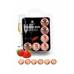 6 Brazilian Balls Fraise & Champagne