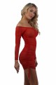 Robe Sexy Rouge Micro Résille Transparente Spazm Clubwear By Soisbelle
