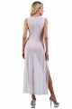 Robe Longue Transparente Blanche Micro Résille Spazm