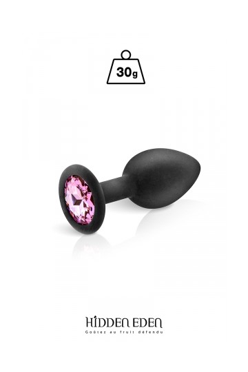 Plug Anal Bijou Silicone Noir Taille S 30gr